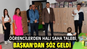 Öğrencilerden halı saha talebi, Başkan'dan söz geldi