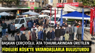 BAŞKAN ÇERÇİOĞLU, ATA TOHUMLARINDAN ÜRETİLEN FİDELERİ KÖŞK'TE VATANDAŞLARLA BULUŞTURDU