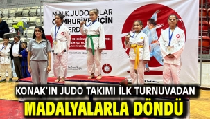 Konak'ın judo takımı ilk turnuvadan madalyalarla döndü