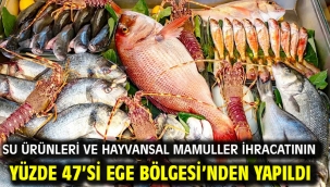 Su ürünleri ve hayvansal mamuller ihracatının yüzde 47'si Ege Bölgesi'nden yapıldı