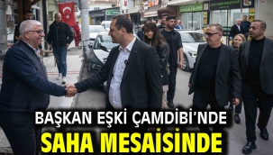 Başkan Eşki Çamdibi'nde saha mesaisinde