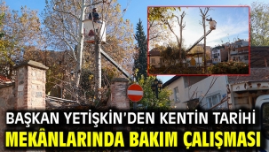 Başkan Yetişkin'den Kentin Tarihi Mekânlarında Bakım Çalışması