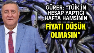 Gürer: "TÜİK'in hesap yaptığı hafta hamsinin fiyatı düşük olmasın"