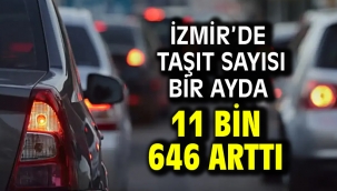 İzmir'de Taşıt Sayısı Bir Ayda 11 Bin 646 Arttı