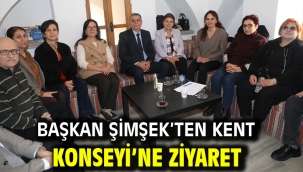BAŞKAN ŞİMŞEK'TEN KENT KONSEYİ'NE ZİYARET