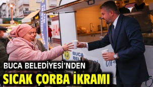 Buca Belediyesi'nden sıcak çorba ikramı 