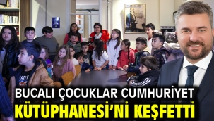 Bucalı çocuklar Cumhuriyet Kütüphanesi'ni keşfetti