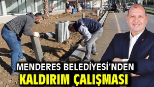 Menderes Belediyesi'nden Kaldırım Çalışması