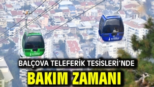 Balçova Teleferik Tesisleri'nde bakım zamanı