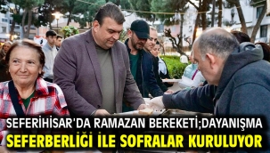 Seferihisar'da Ramazan Bereketi;  Dayanışma Seferberliği ile sofralar kuruluyor