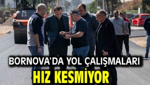 Bornova'da yol çalışmaları hız kesmiyor