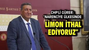 CHP'Lİ GÜRER: "NARENCİYE ÜLKESİNDE LİMON İTHAL EDİYORUZ"