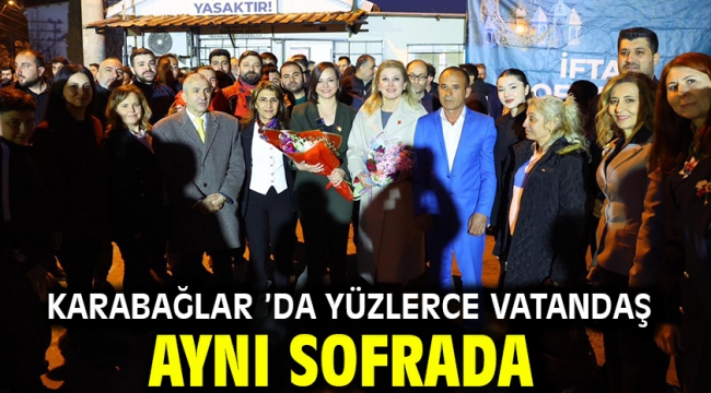 Karabağlar 'da yüzlerce vatandaş aynı sofrada