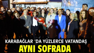 Karabağlar 'da yüzlerce vatandaş aynı sofrada