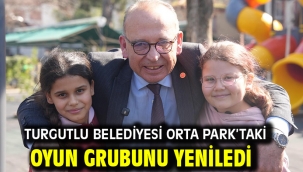 Turgutlu Belediyesi Orta Park'taki Oyun Grubunu Yeniledi