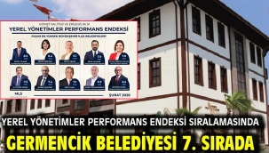 Yerel Yönetimler Performans Endeksi Sıralamasında Germencik belediyesi 7. sırada