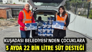 Kuşadası Belediyesi'nden Çocuklara 3 Ayda 22 Bin Litre Süt Desteği