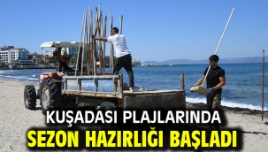 Kuşadası Plajlarında Sezon Hazırlığı Başladı        
