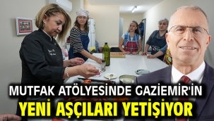 Mutfak atölyesinde Gaziemir'in yeni aşçıları yetişiyor