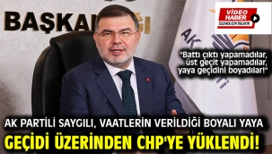 AK Partili Saygılı, vaatlerin verildiği boyalı yaya geçidi üzerinden CHP'ye yüklendi!