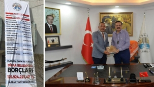 AKP'ye geçeceği beklenen Dinar Belediyesi'nin 'borç' afişi yeniden gündemde