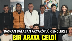 Başkan Balaban Akçaköylü Gençlerle Bir Araya Geldi