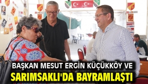 Başkan Mesut Ergin Küçükköy ve Sarımsaklı'da Bayramlaştı