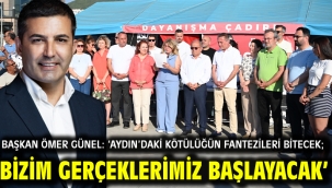 BAŞKAN ÖMER GÜNEL: 'AYDIN'DAKİ KÖTÜLÜĞÜN FANTEZİLERİ BİTECEK; BİZİM GERÇEKLERİMİZ BAŞLAYACAK'
