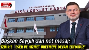 Başkan Saygılı'dan net mesaj: "İzmir'e  eser ve hizmet üretmeye devam ediyoruz"