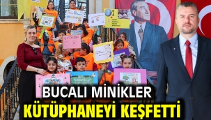 Bucalı minikler kütüphaneyi keşfetti