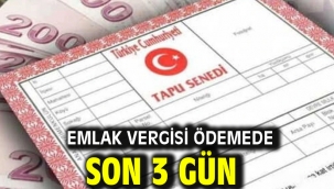 Emlak vergisi ödemede son 3 gün