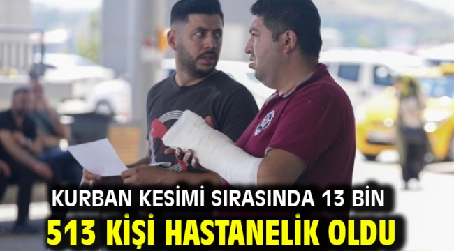 Kurban kesimi sırasında 13 bin 513 kişi hastanelik oldu