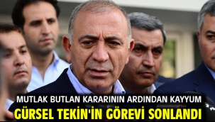 Mutlak butlan kararının ardından kayyum Gürsel Tekin'in görevi sonlandı