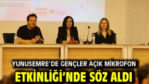 Yunusemre'de Gençler Açık Mikrofon Etkinliği'nde Söz Aldı