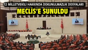 12 milletvekili hakkında dokunulmazlık dosyaları Meclis'e sunuldu