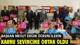 Başkan Mesut Ergin Öğrencilerin Karne Sevincine Ortak Oldu