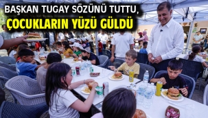 Başkan Tugay sözünü tuttu, çocukların yüzü güldü 