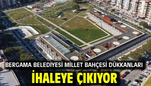 Bergama Belediyesi Millet Bahçesi Dükkanları İhaleye Çıkıyor