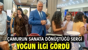 Çamurun sanata dönüştüğü sergi yoğun ilgi gördü