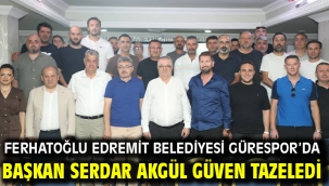 Ferhatoğlu Edremit Belediyesi Gürespor'da Başkan Serdar Akgül güven tazeledi