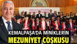 Kemalpaşa'da Miniklerin Mezuniyet Coşkusu