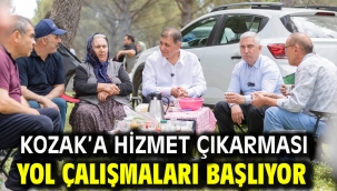 Kozak'a hizmet çıkarması Yol çalışmaları başlıyor