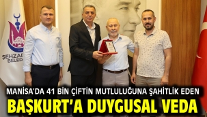 Manisa'da 41 Bin Çiftin Mutluluğuna Şahitlik Eden Başkurt'a Duygusal Veda
