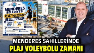 Menderes Sahillerinde Plaj Voleybolu Zamanı