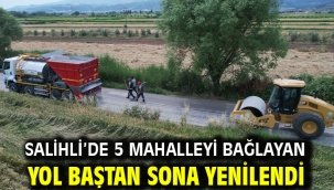 Salihli'de 5 Mahalleyi Bağlayan Yol Baştan Sona Yenilendi