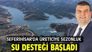 Seferihisar'da üreticiye sezonluk su desteği başladı