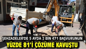 Şehzadeler'de 5 Ayda 2 Bin 471 Başvurunun Yüzde 81'i Çözüme Kavuştu