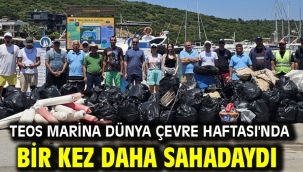 Teos Marina Dünya Çevre Haftası'nda bir kez daha sahadaydı