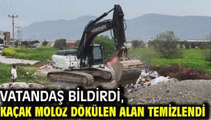 Vatandaş Bildirdi, Kaçak Moloz Dökülen Alan Temizlendi