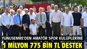 YUNUSEMRE'DEN AMATÖR SPOR KULÜPLERİNE 1 MİLYON 775 BİN TL DESTEK